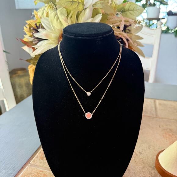 DKNY Gold Tone Layered Necklace - Picture 2 of 7